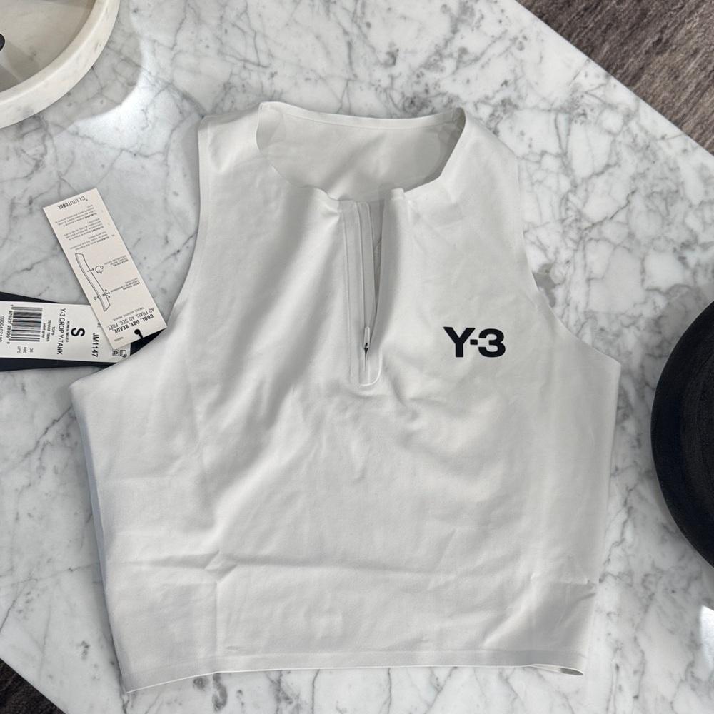 Y-3 Adidas Women's ClimaCool Crop Y-Tank Orbit Grey Size Small Tennis